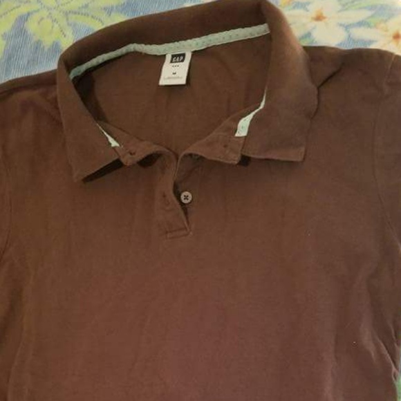 GAP Sz. M Juniors Brown Polo Shirt - Picture 4 of 5